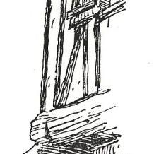 Encorbellements de la façade du Prieuré d'après un dessin de Raymond Bayard